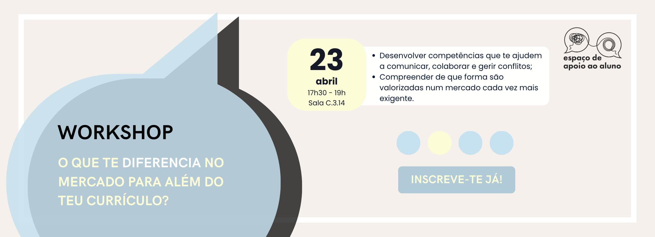 Workshop: O que te diferencia no mercado de trabalho para além do teu currículo
